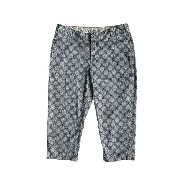 Dockers Womens Capri Blue White Cotton Pants Pockets SZ 10 - Picture 1 of 11